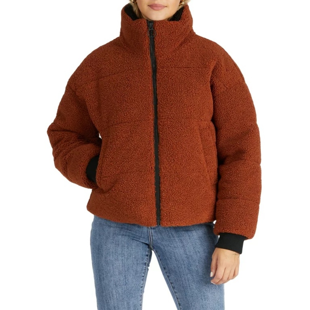 NWOT Fuzzy Puffer Jacket